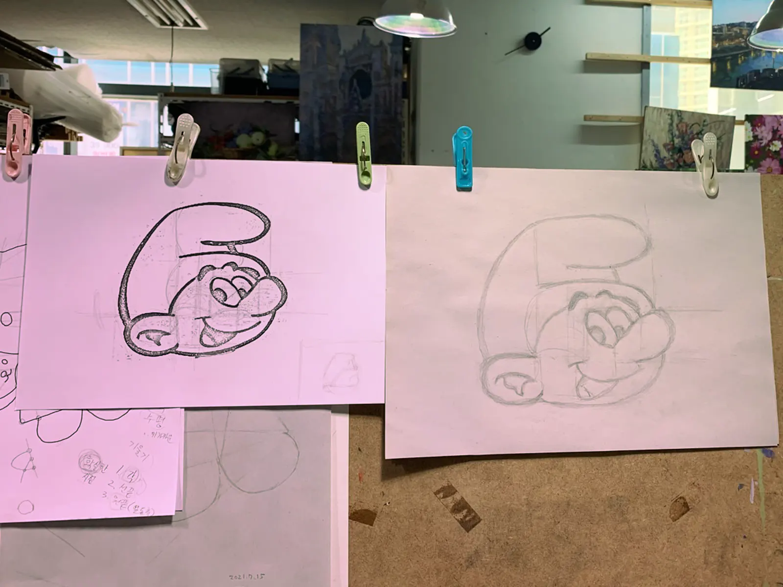 스케치와 관찰 중심으로 진행되는 색온도 화실의 기초 뎃생 수업 과정