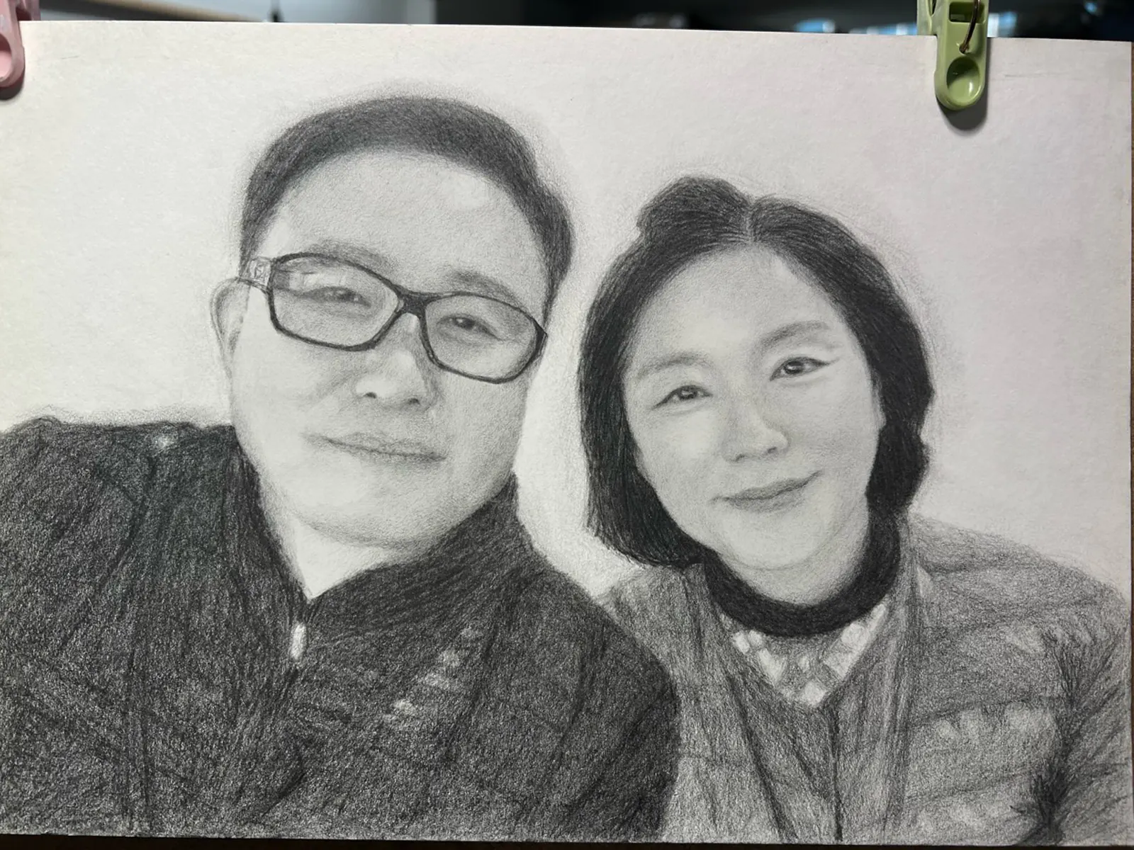 창원 성인 취미미술 화실의 기초 뎃생과 인물화 수업 완성 작품